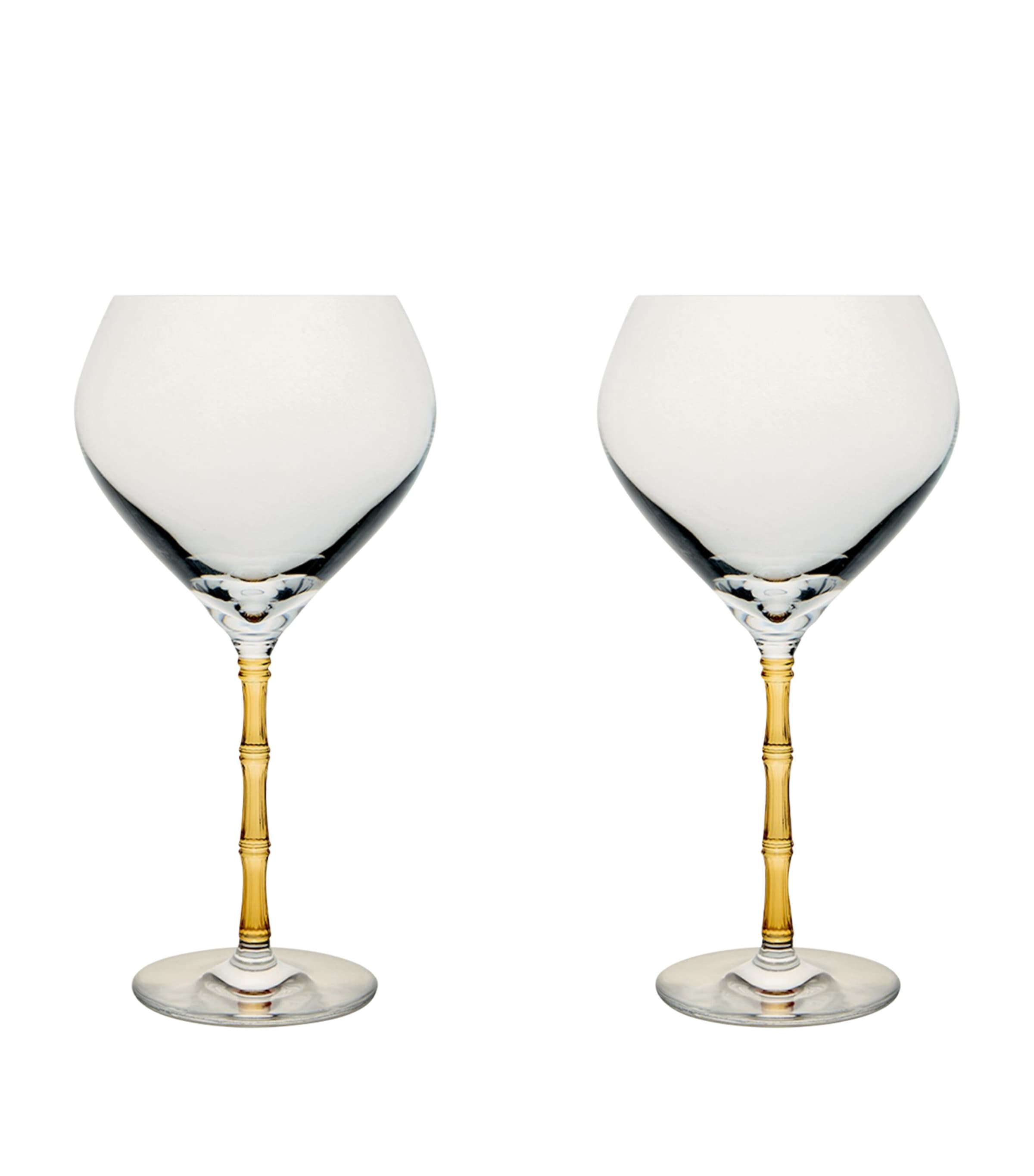 La Doublej Set of 2 Bamboo Martini Glasses Amber Image 1