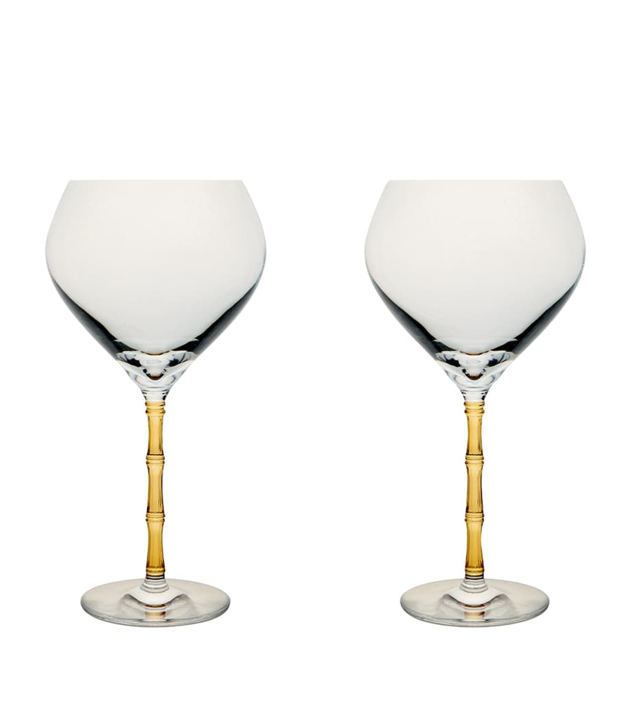 La Doublej Set of 2 Bamboo Martini Glasses Amber Image 1
