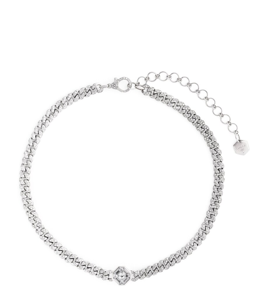 SHAY White Gold and Diamond Radiant Illusion Choker White Gold Image 1