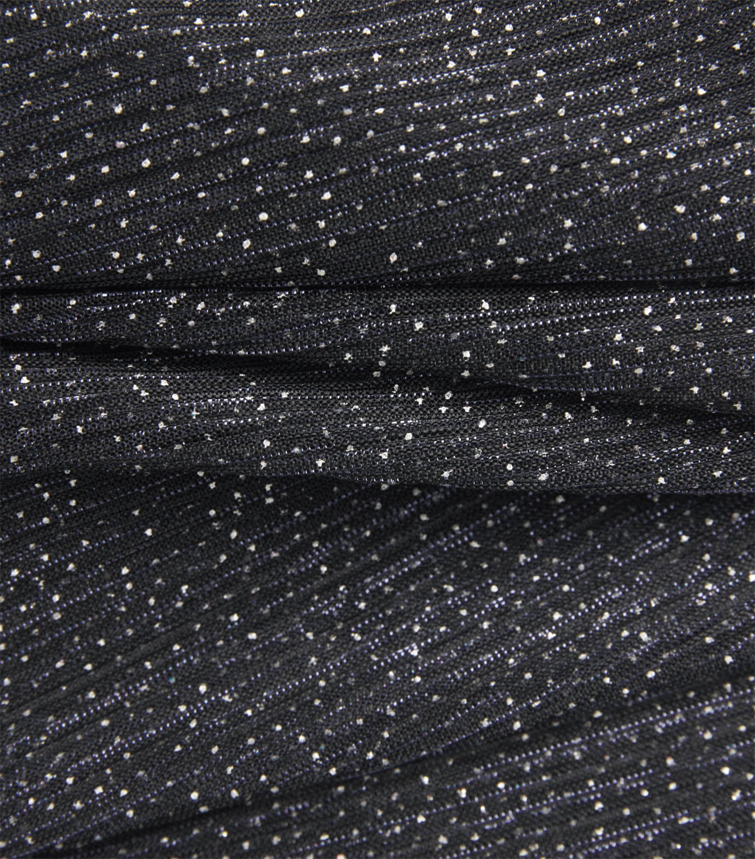 Talbot Runhof Womens Crystal-Embellished Tie-Neck Maxi Dress Royal Navy Image 6