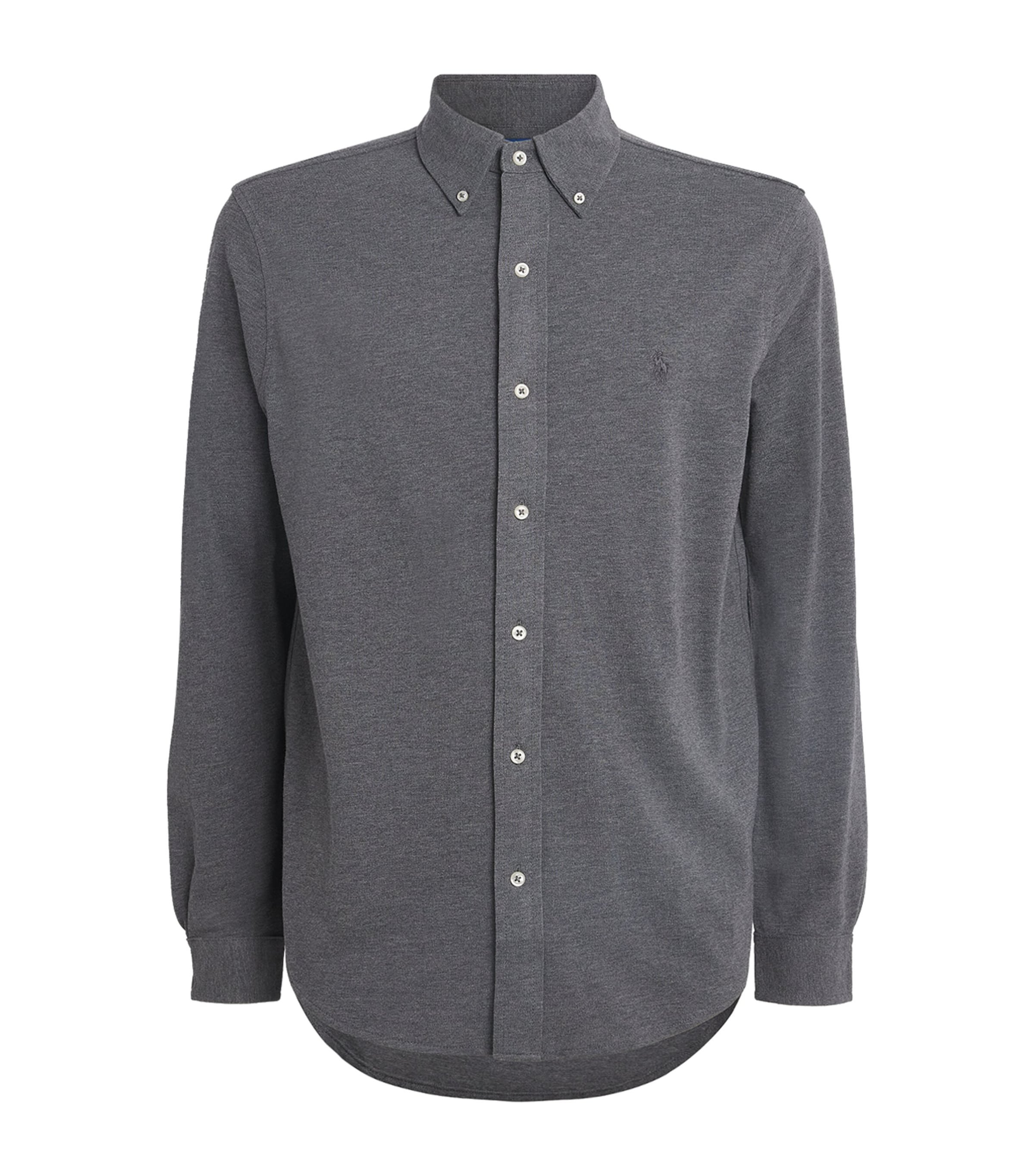 Ralph Lauren Cotton Featherweight Mesh Shirt In Gray