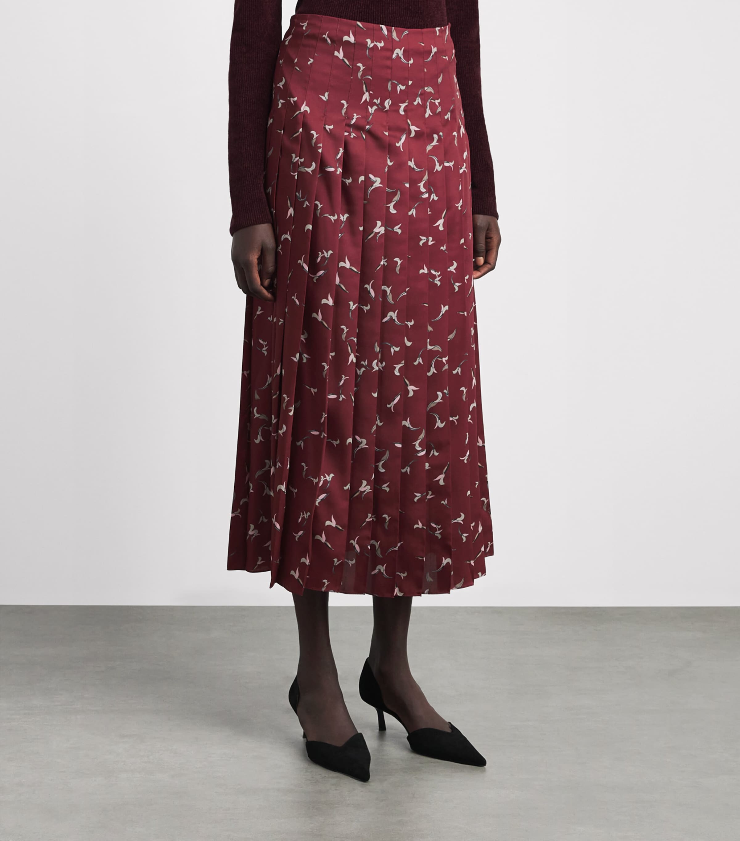 Altuzarra Womens Pleated Monti Midi Skirt Btncl Image 4