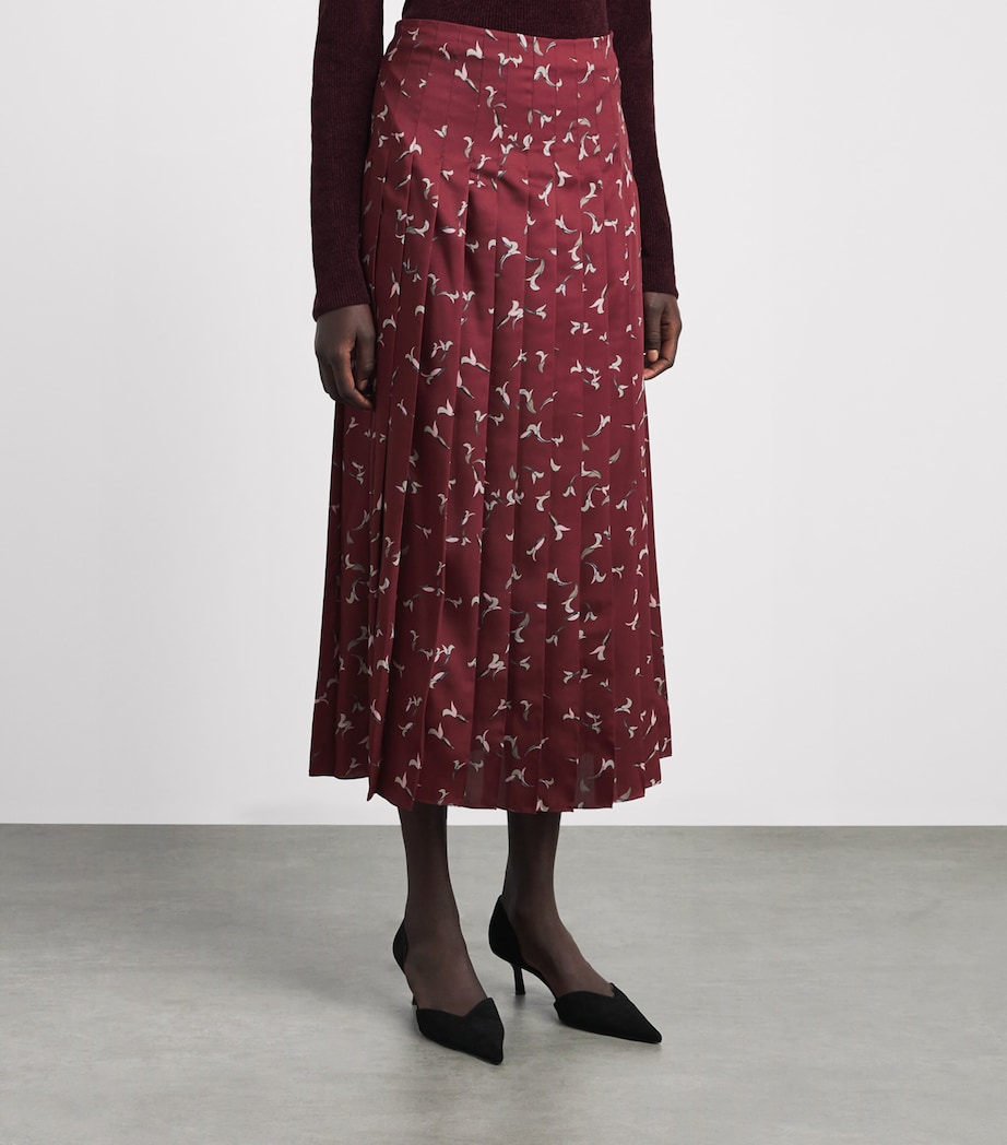 Altuzarra Womens Pleated Monti Midi Skirt Btncl Image 4