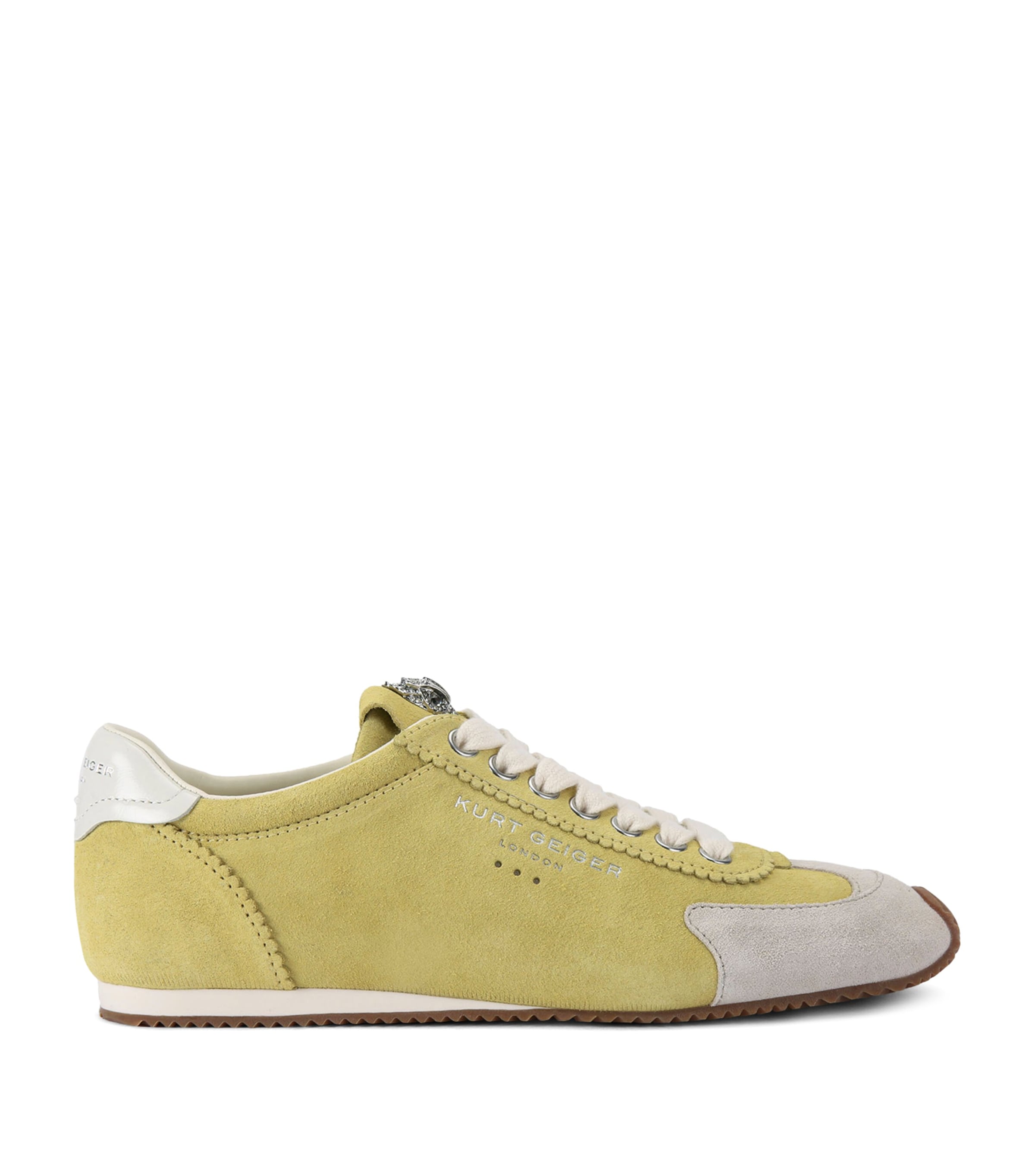 Kurt Geiger Suede Islington Low-top Sneakers In Yellow