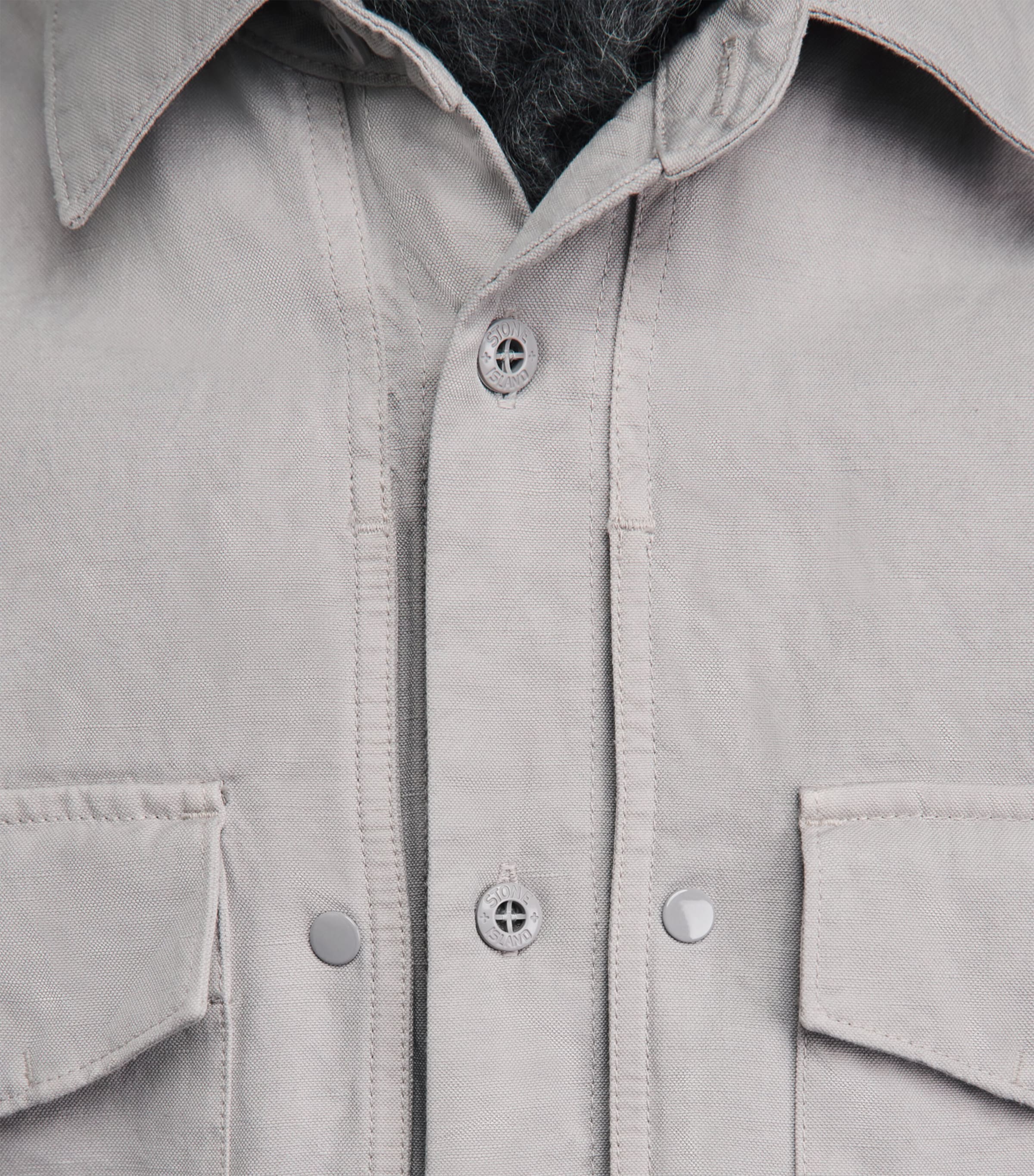 Stone Island Mens Canvas Ghost Overshirt Image 3