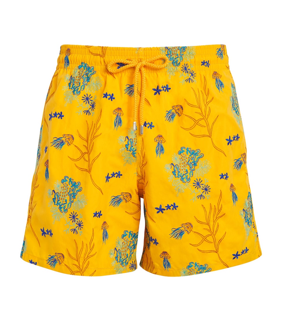 Medusa Flowers Embroidered Mistral Swim Shorts