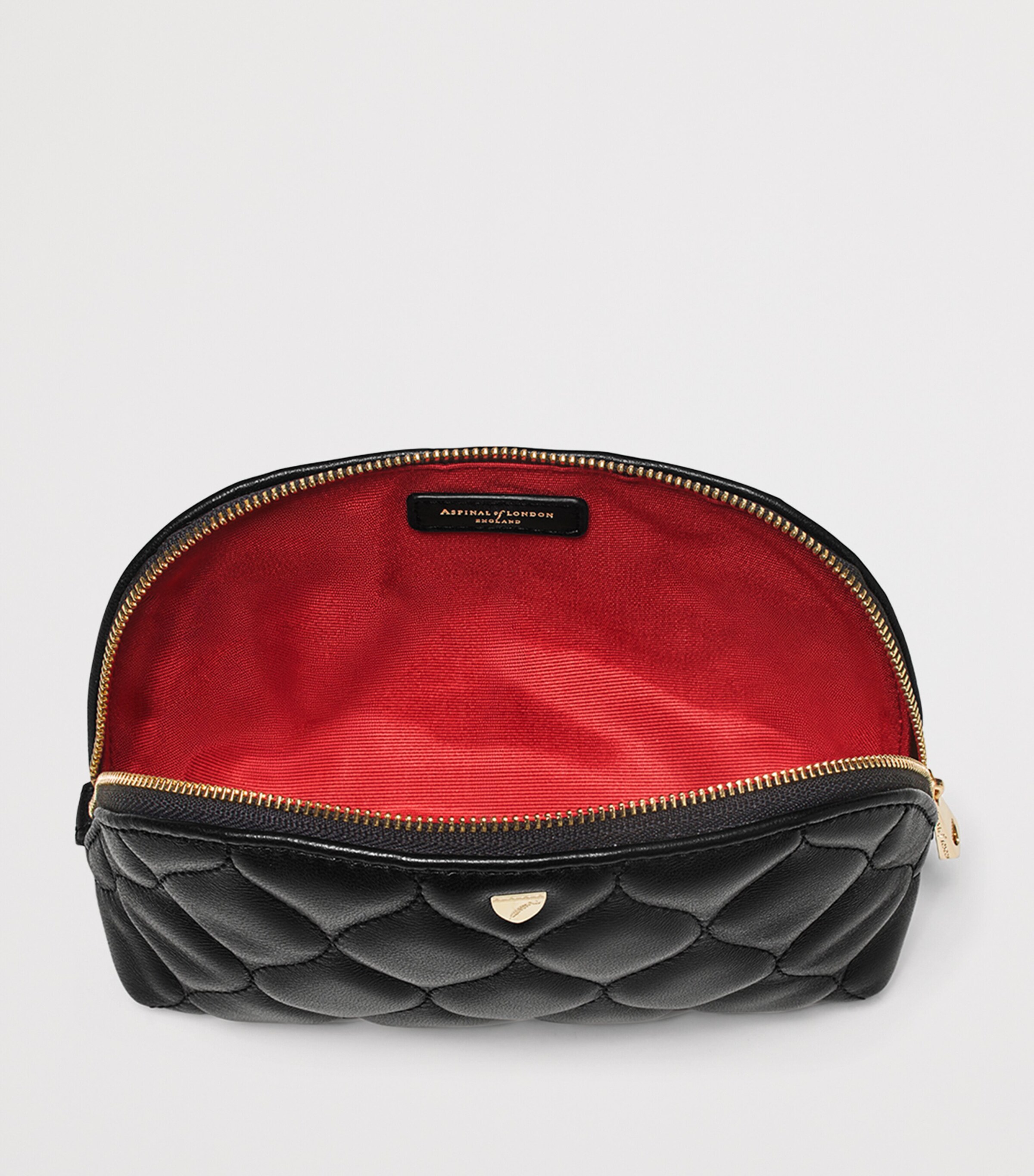 Aspinal Of London Small Leather Cosmetic Case Black Image 4