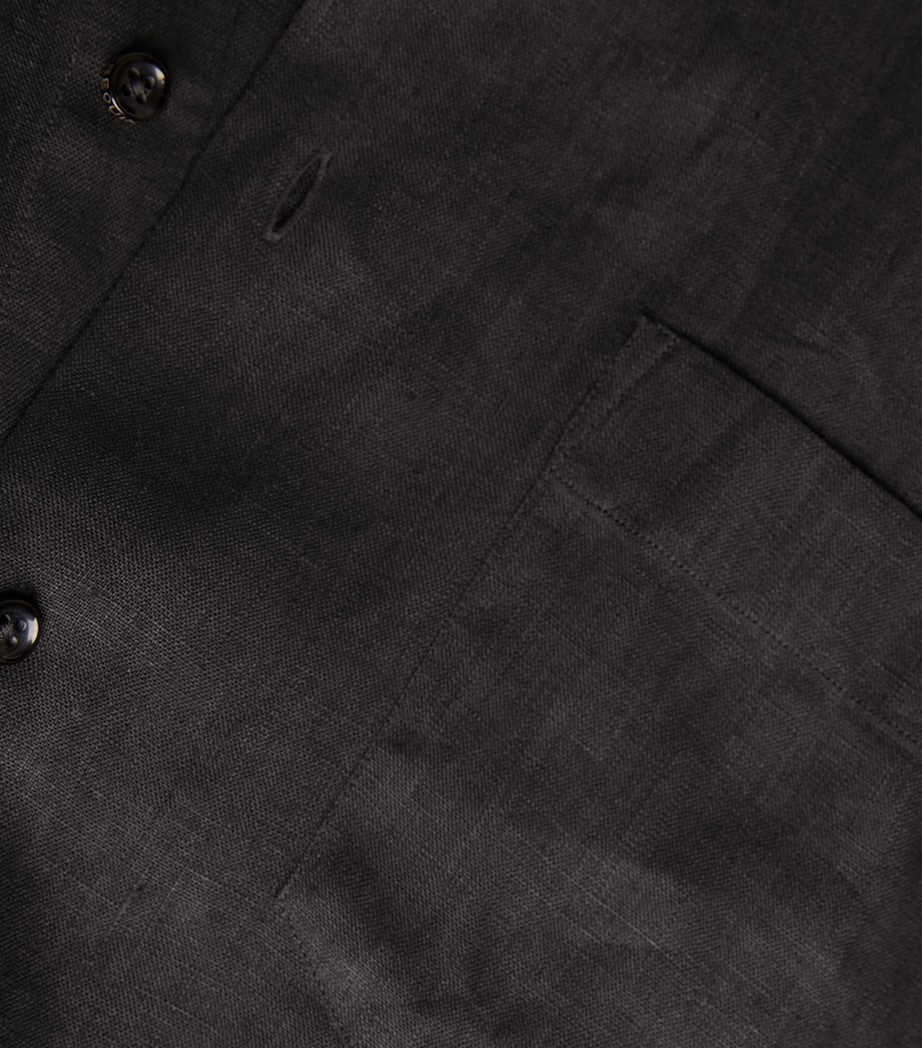 Linen Caroubis Shirt 990 NOIR Image 9