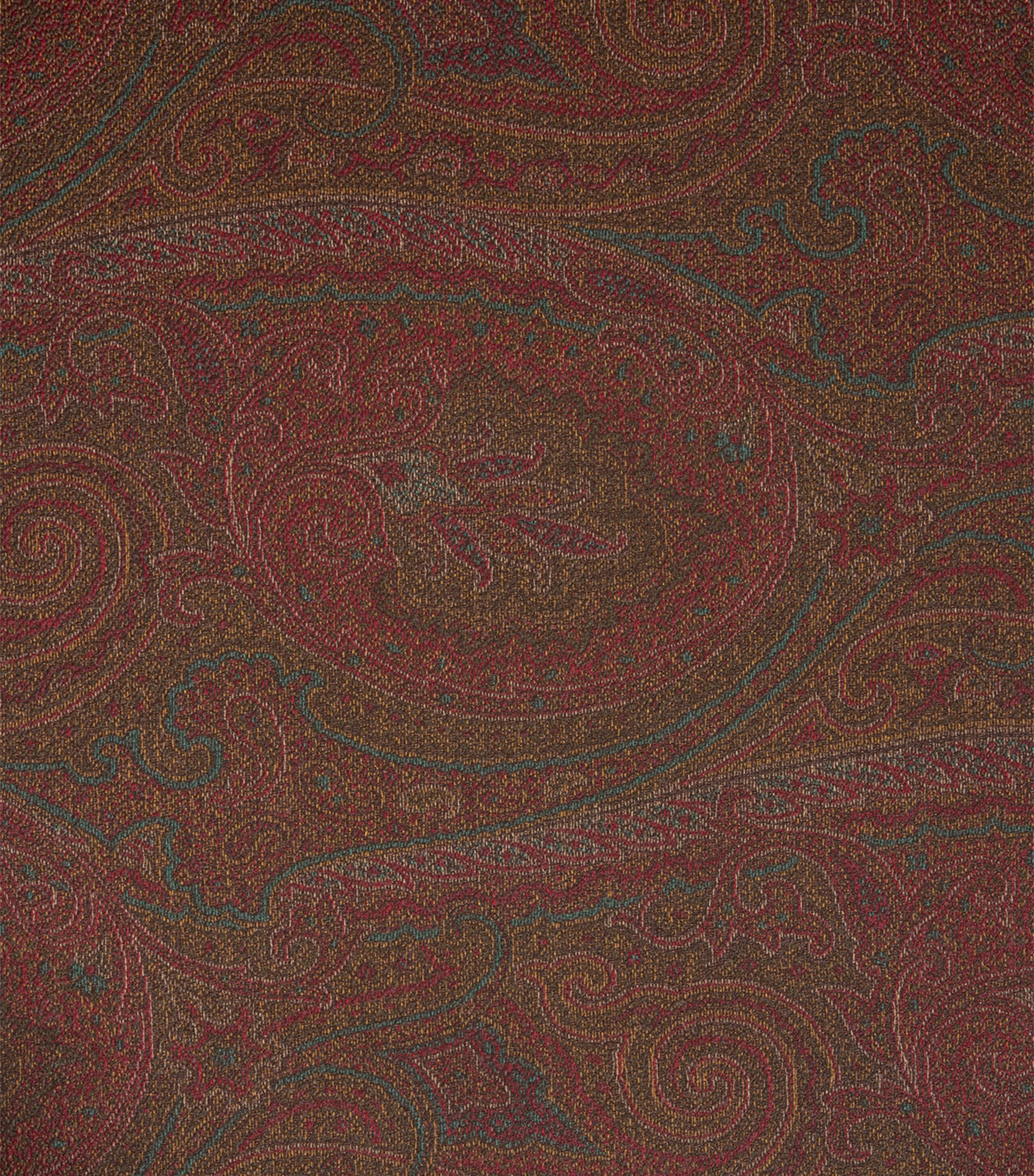 Cotton-Blend and Leather Arnica Round Tray RED Image 3