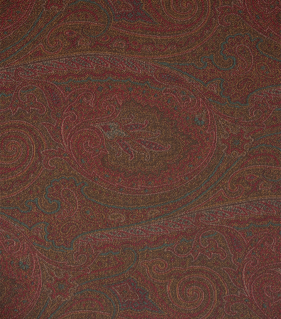 Cotton-Blend and Leather Arnica Round Tray RED Image 3