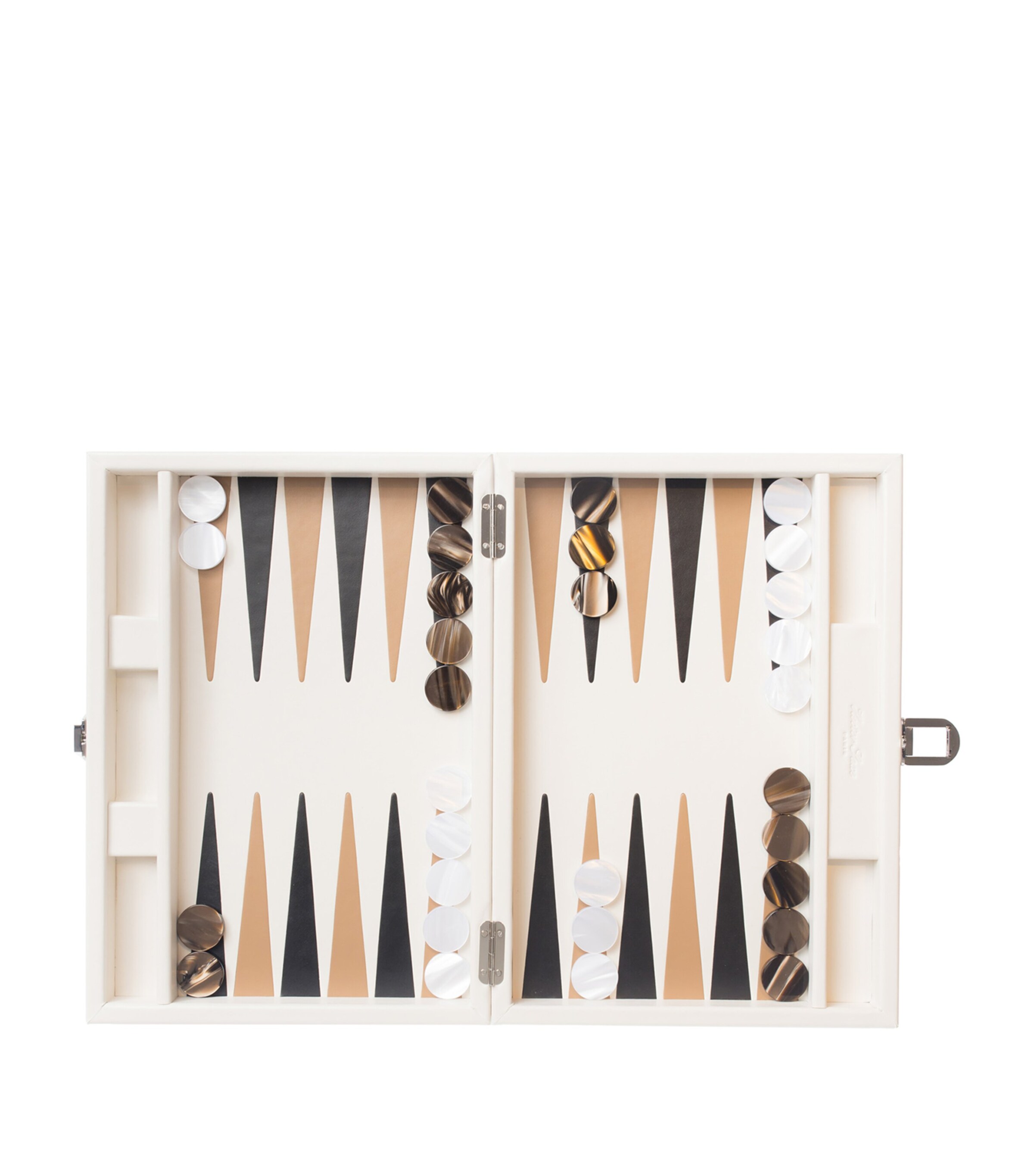 Leather Backgammon Set BEIGE Image 2