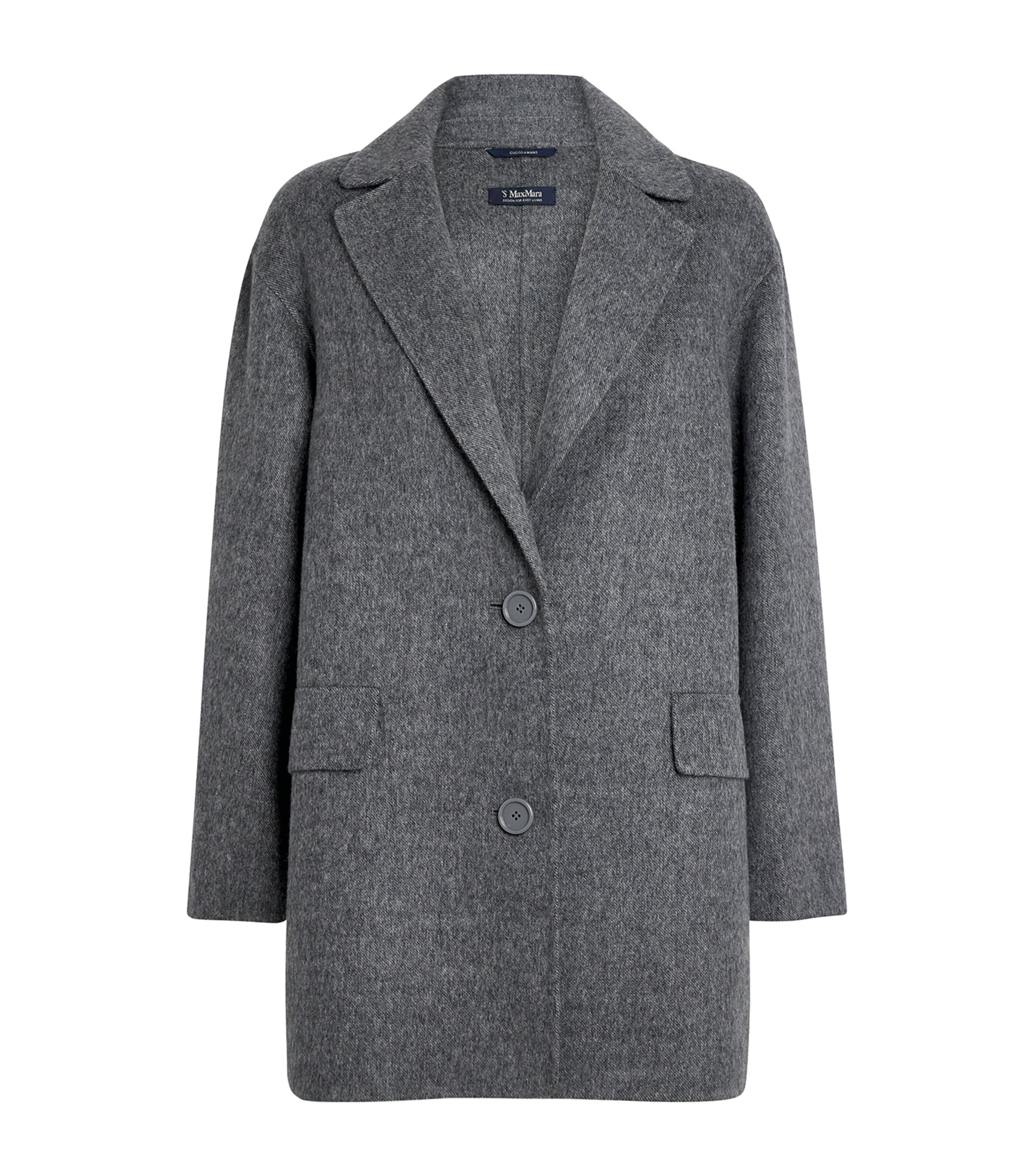 Max Mara Virgin Wool Single-breasted Jacket In Gray