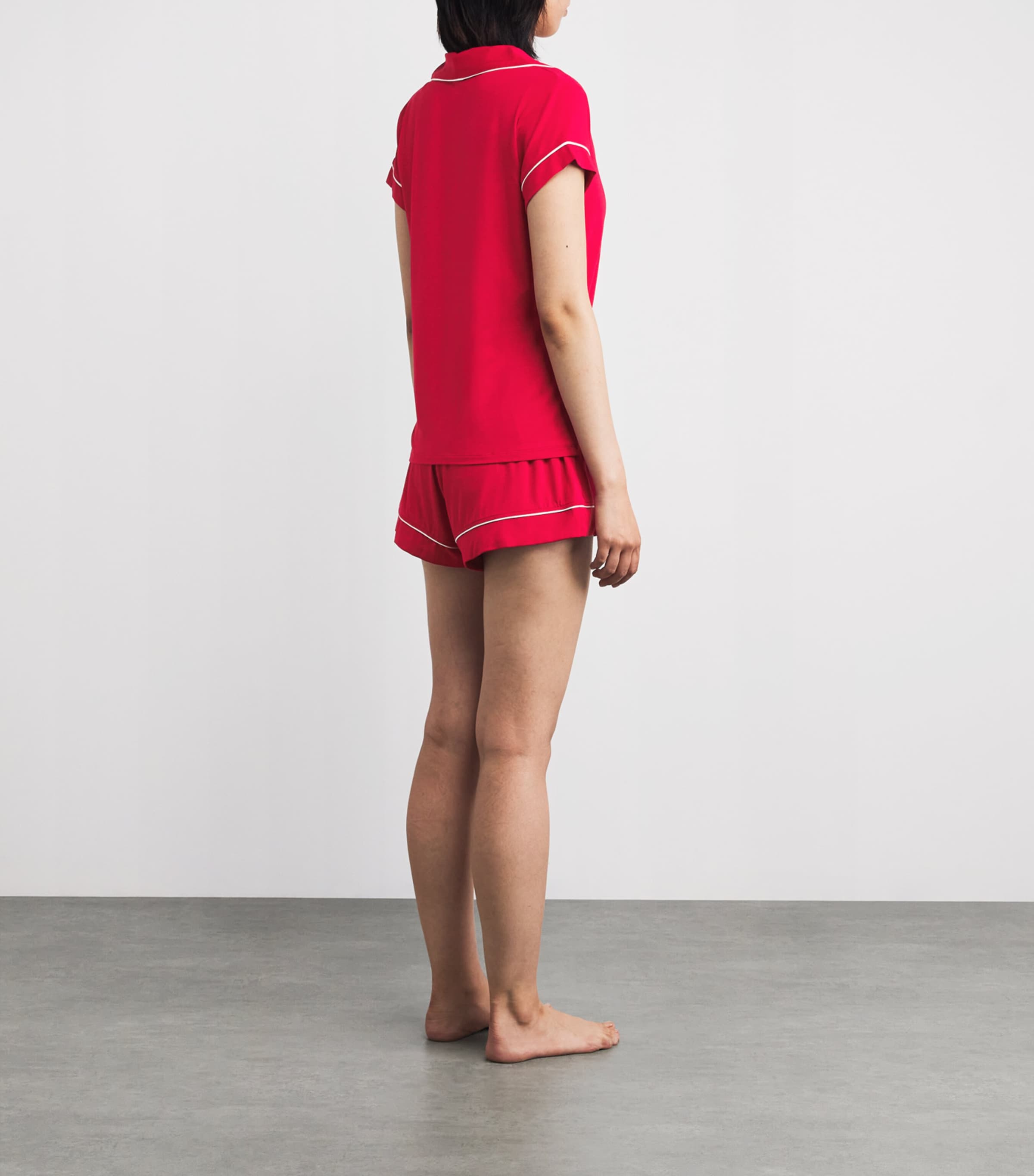 Gisele Short Pyjama Set HOLLY RED/IVORY Image 3