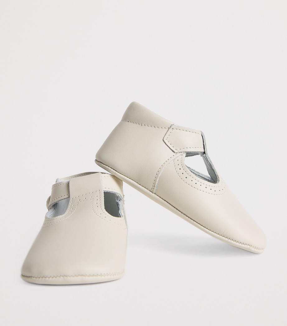 Leather T-Bar Shoes WHITE Image 5