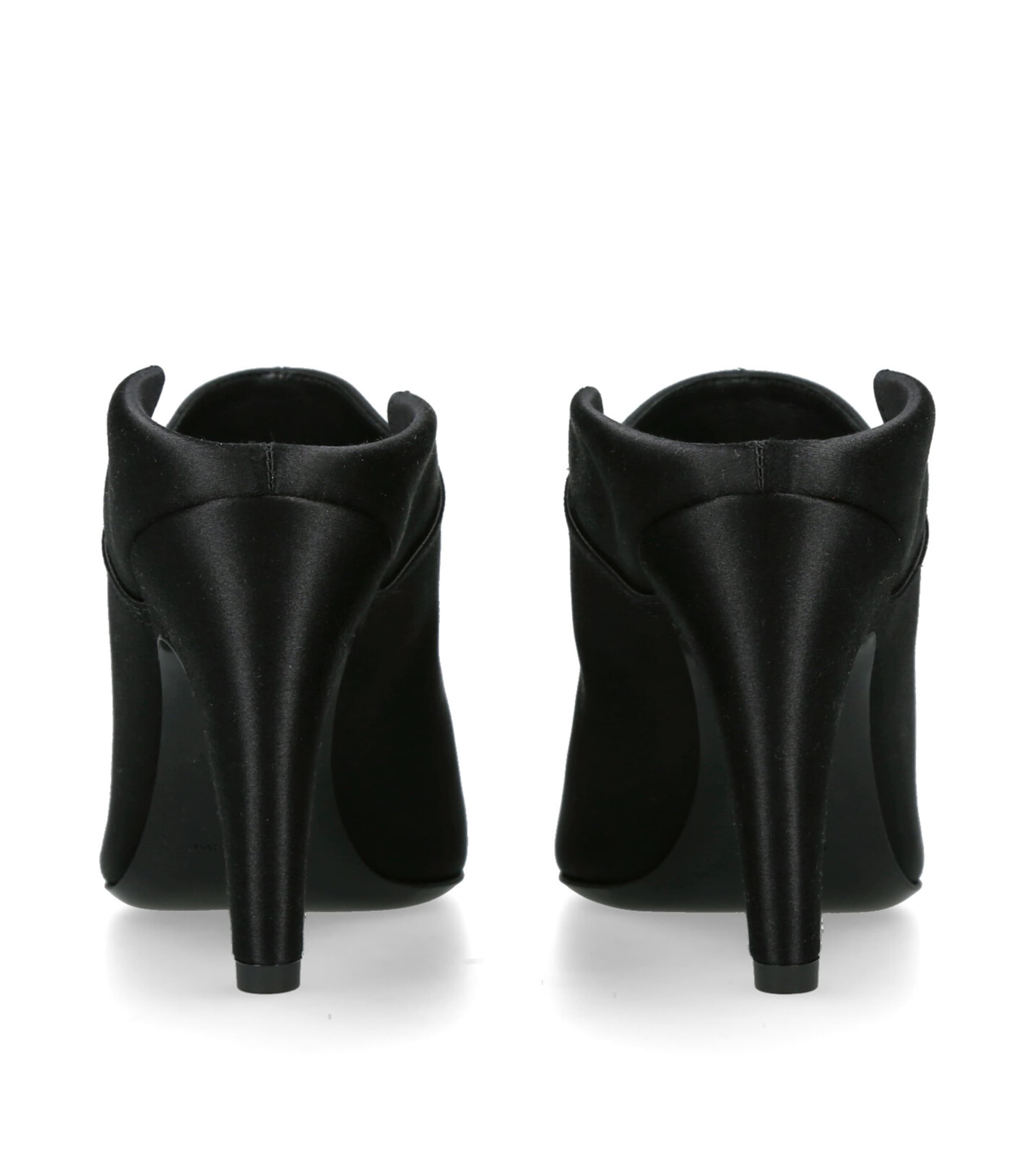 Alaïa Satin Mules 90 Black Image 2