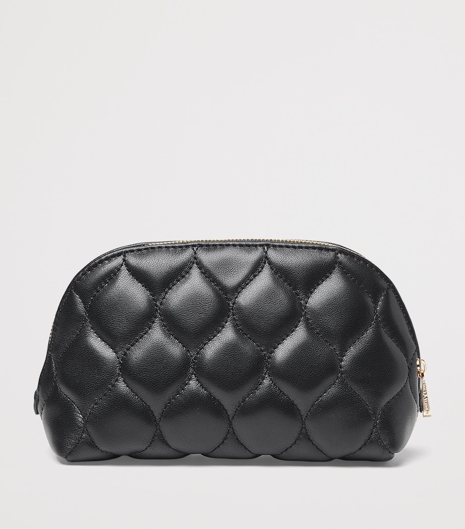 Aspinal Of London Small Leather Cosmetic Case Black Image 2
