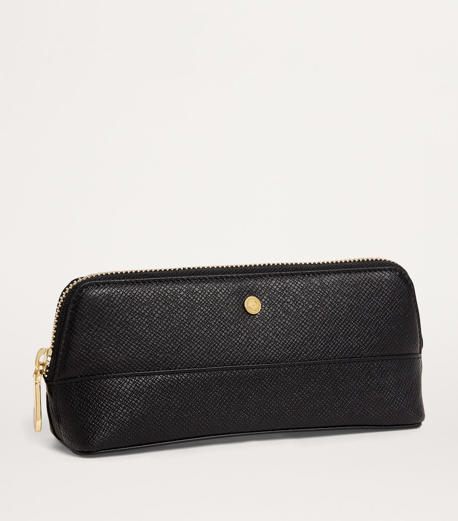Harrods Leather Pencil Case Black Image 2