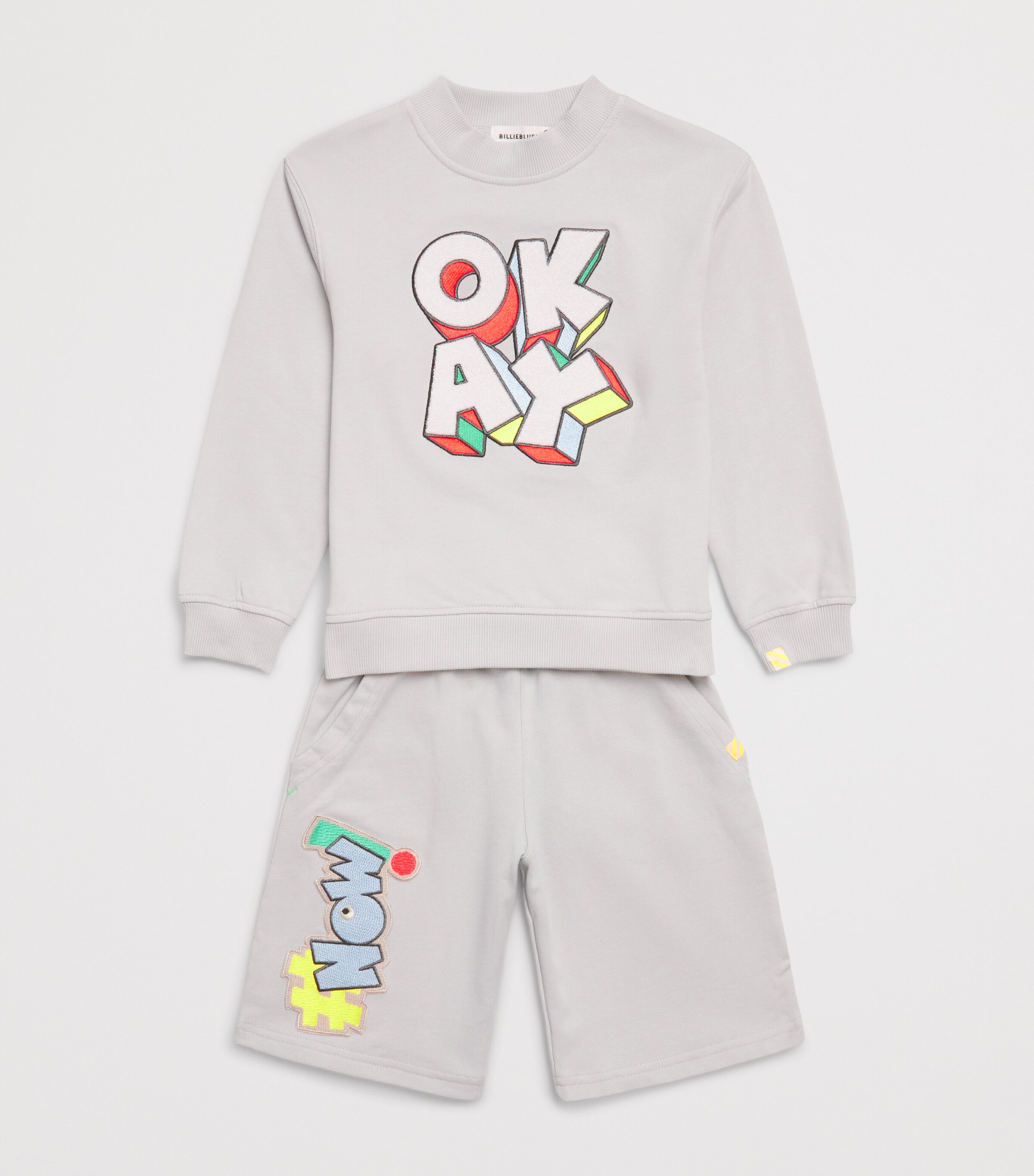 Billieblush Cotton Okay Sweatshirt (4-10 Years) Grey Image 3