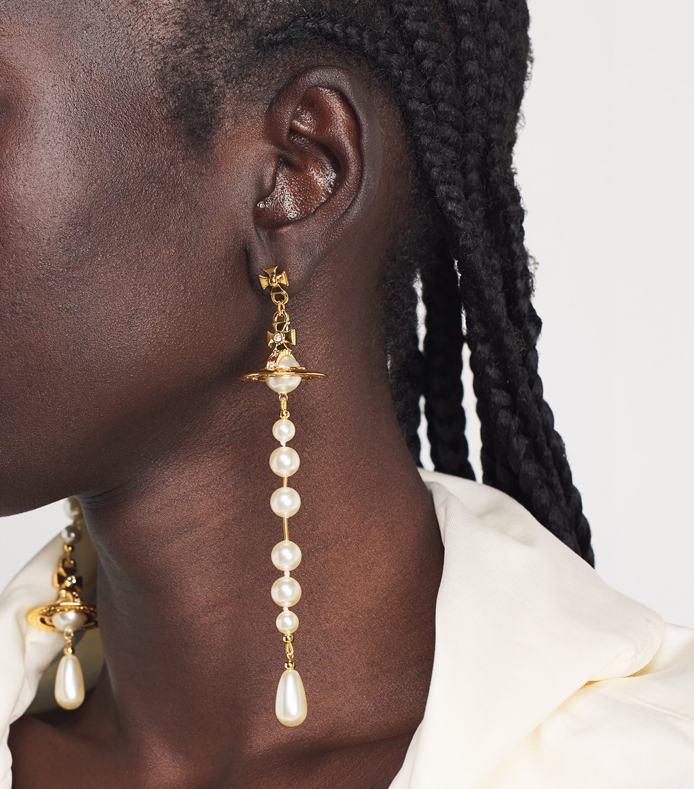 Vivienne Westwood Broken Pearl Earrings Image 4