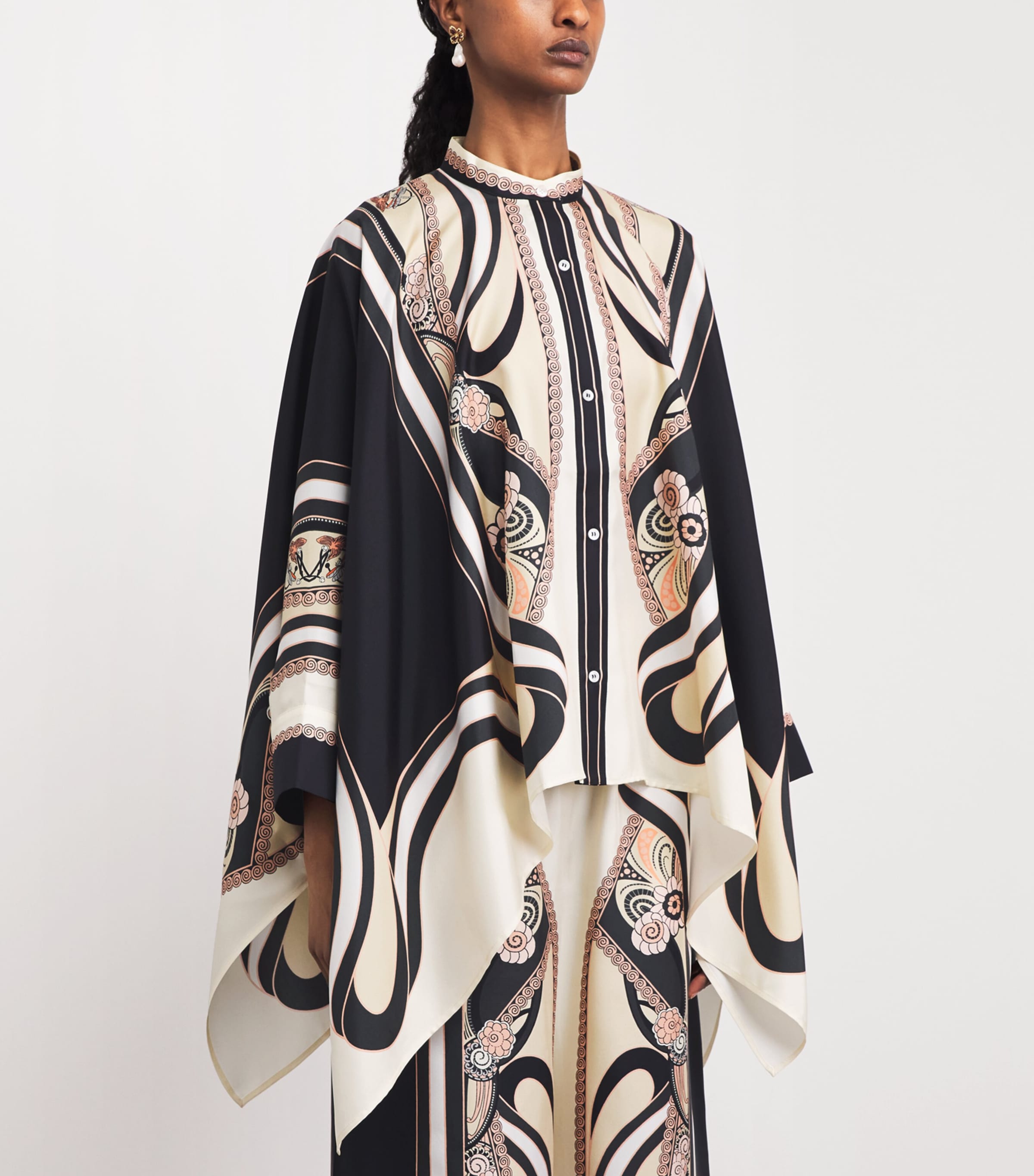 La Doublej Womens Silk Foulard Blouse Placée Image 4