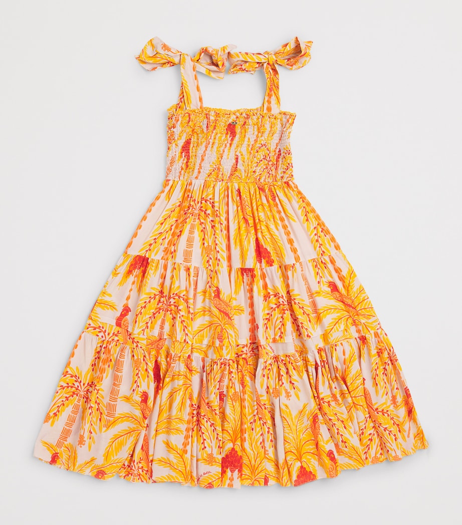 Smocked Printed Triny Dress (4-12 Years) YELLOW MINI PALMROTT Image 2