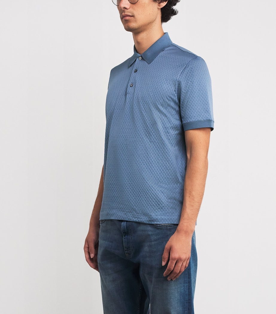 Cotton Jacquard Polo Shirt 420 Image 3