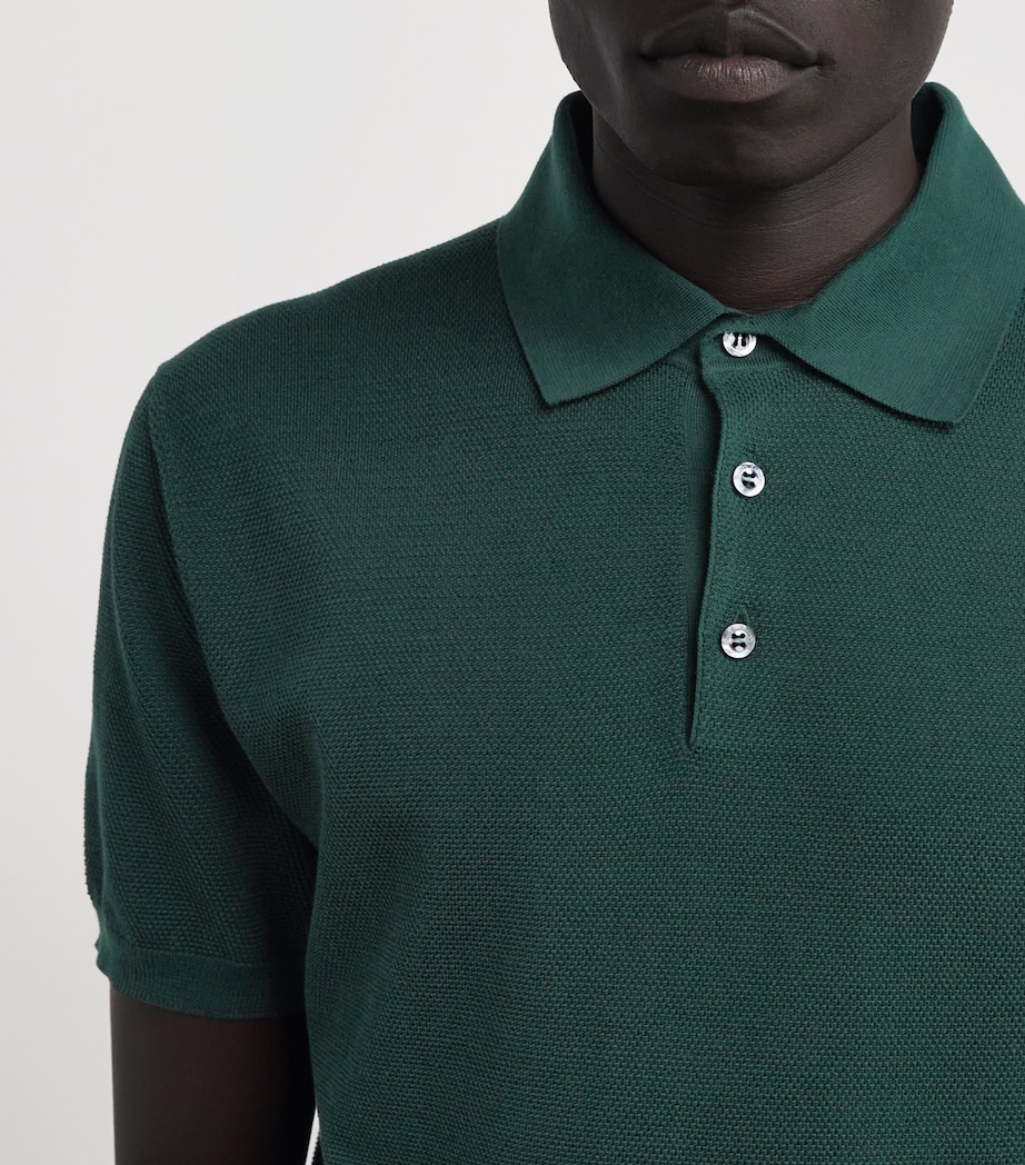 Cotton Polo Shirt MOSS AGATE Image 6