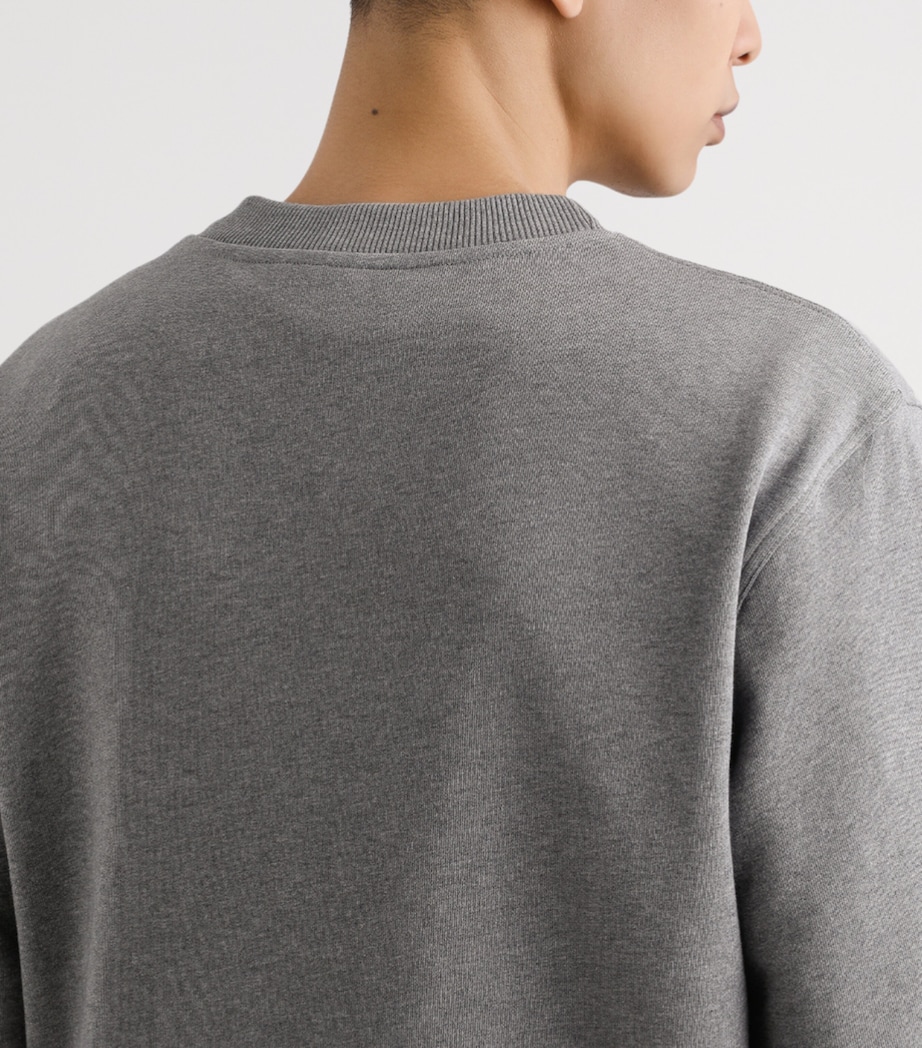 Cotton Graphic Sweatshirt S8291-MELANGE GREY Image 4