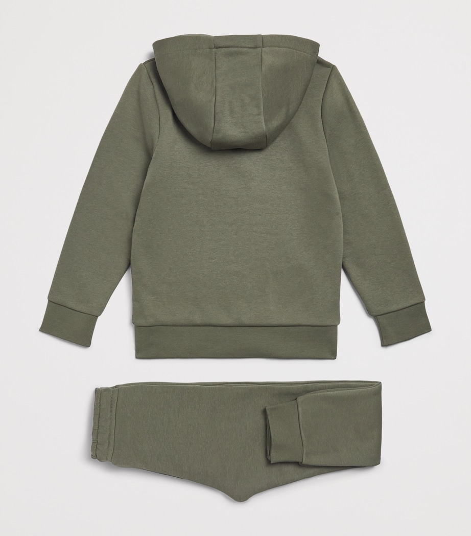 BOSS Kidswear Cotton-Blend Hoodie and Sweatpants Set (4-16 Years) Olive Night Image 2