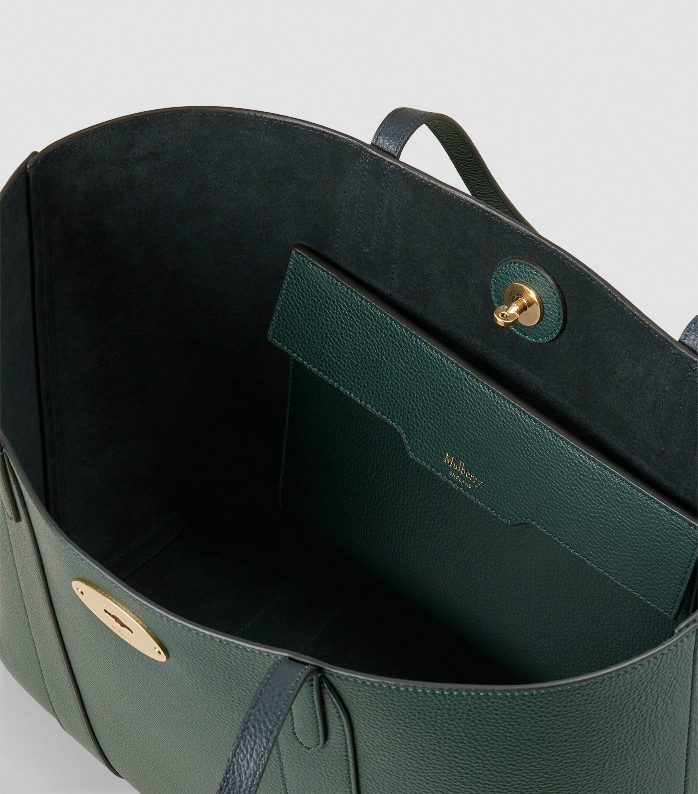 Leather Bayswater Tote Bag MULBERRY GREEN Image 5