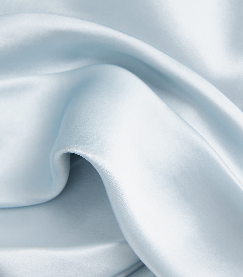 Acne Studios Womens Silk Drape-Neck Midi Dress Light Blue Image 7