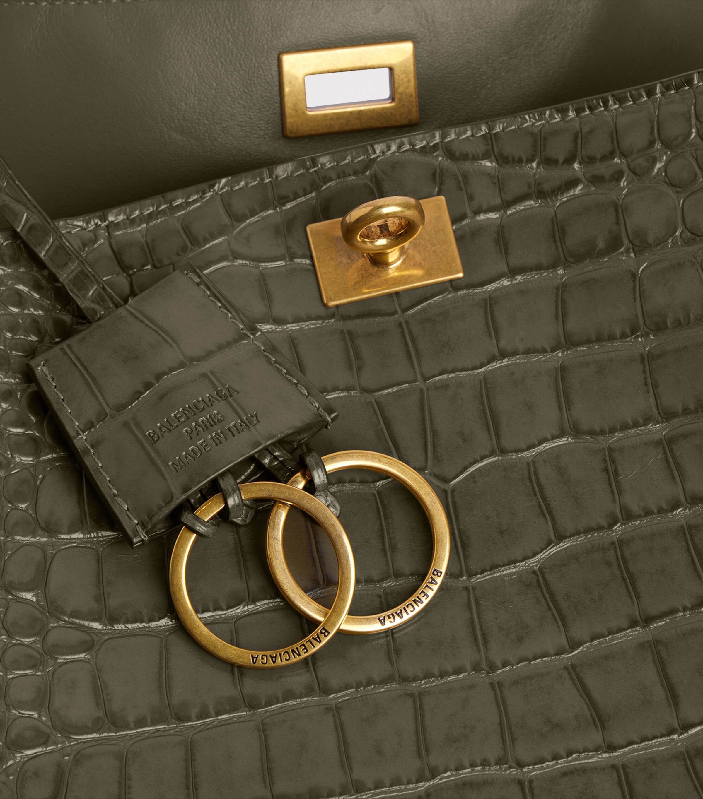 Embossed Leather Rodeo Shoulder Bag 3258 Image 9