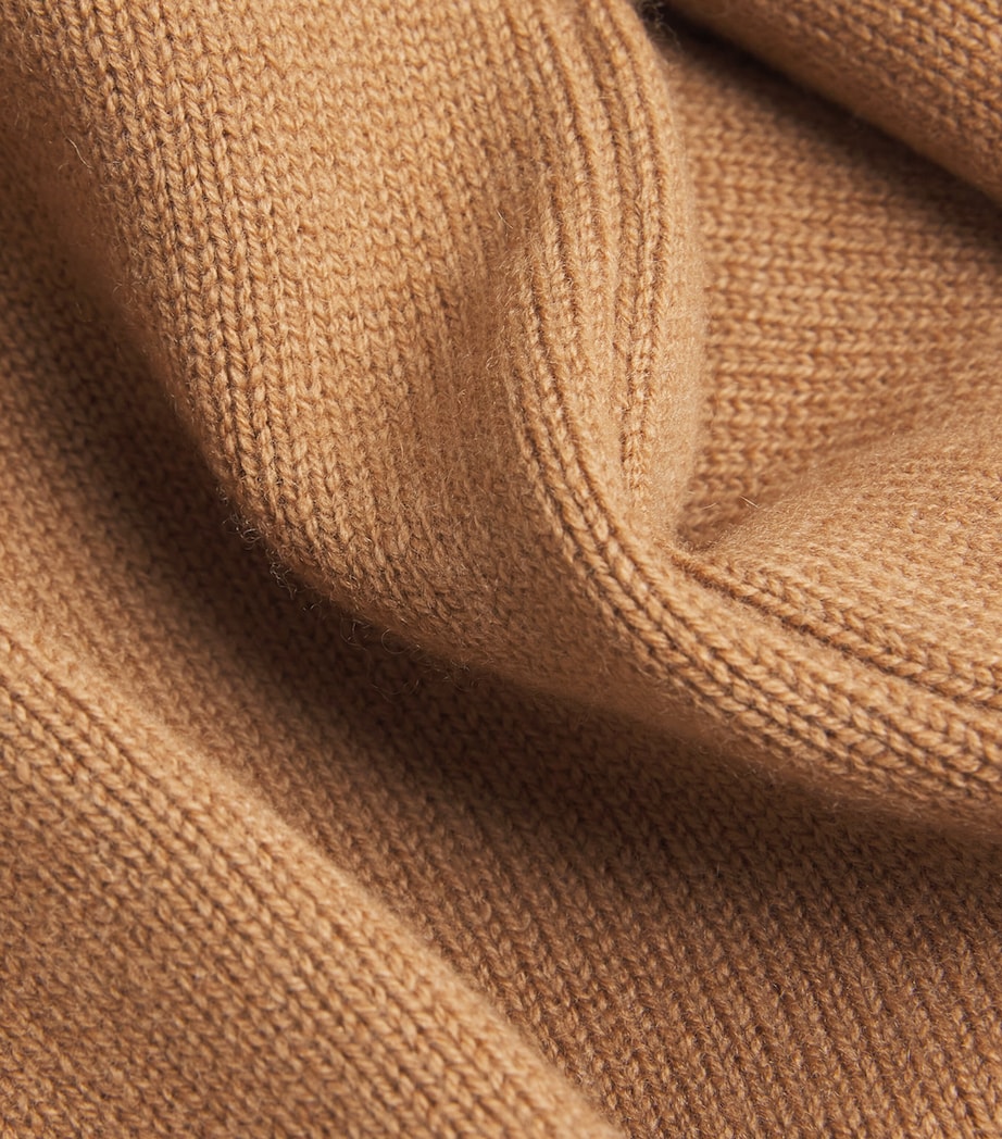 Wool-Cashmere Quarter-Zip Sweater 421BROWN Image 5