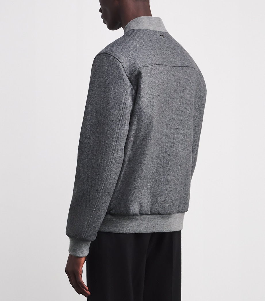 Wool-Blend Felt Bomber Jacket 9420 GREY Image 4