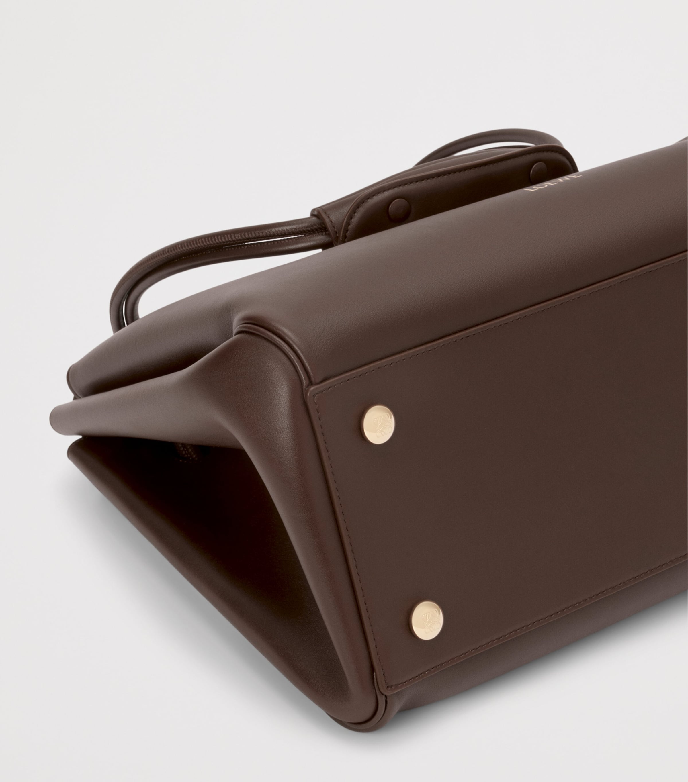 Large Grained Leather Madrid Shoulder Bag DARK CHESTNUT Image 8