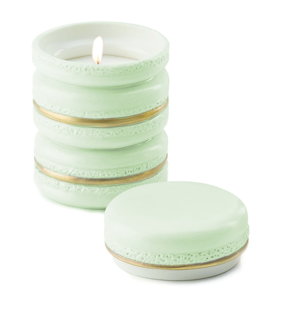 Baby Chantilly Macaroon Candle (80g) SPRING GREEN GLD Image 1