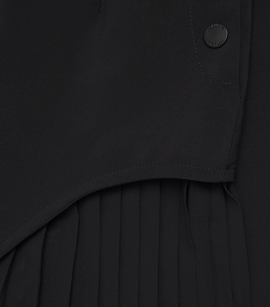 Pleated Panel Midi Skirt BLACK Image 5