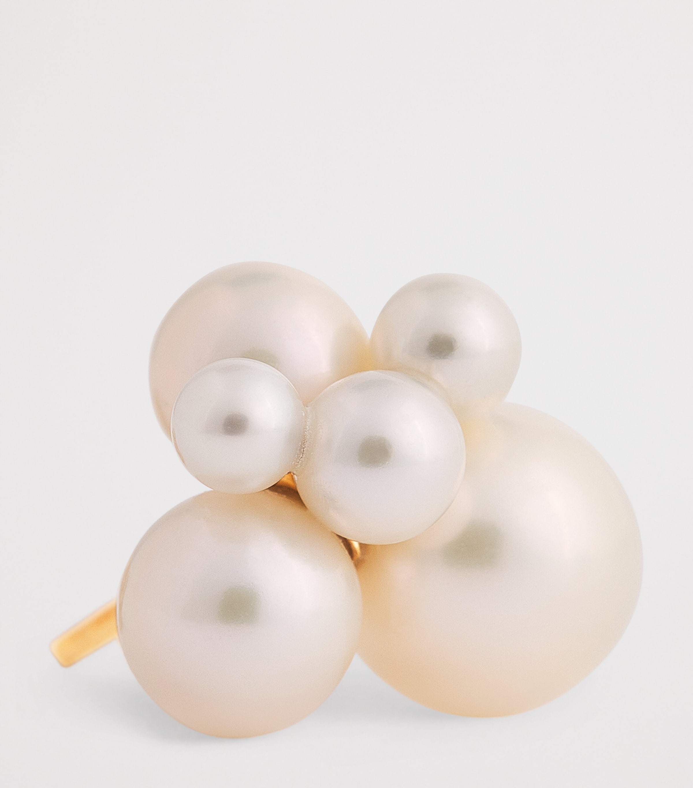 Yellow Gold and Pearl Bisou Single Earring YELLOW GOLD Image 5