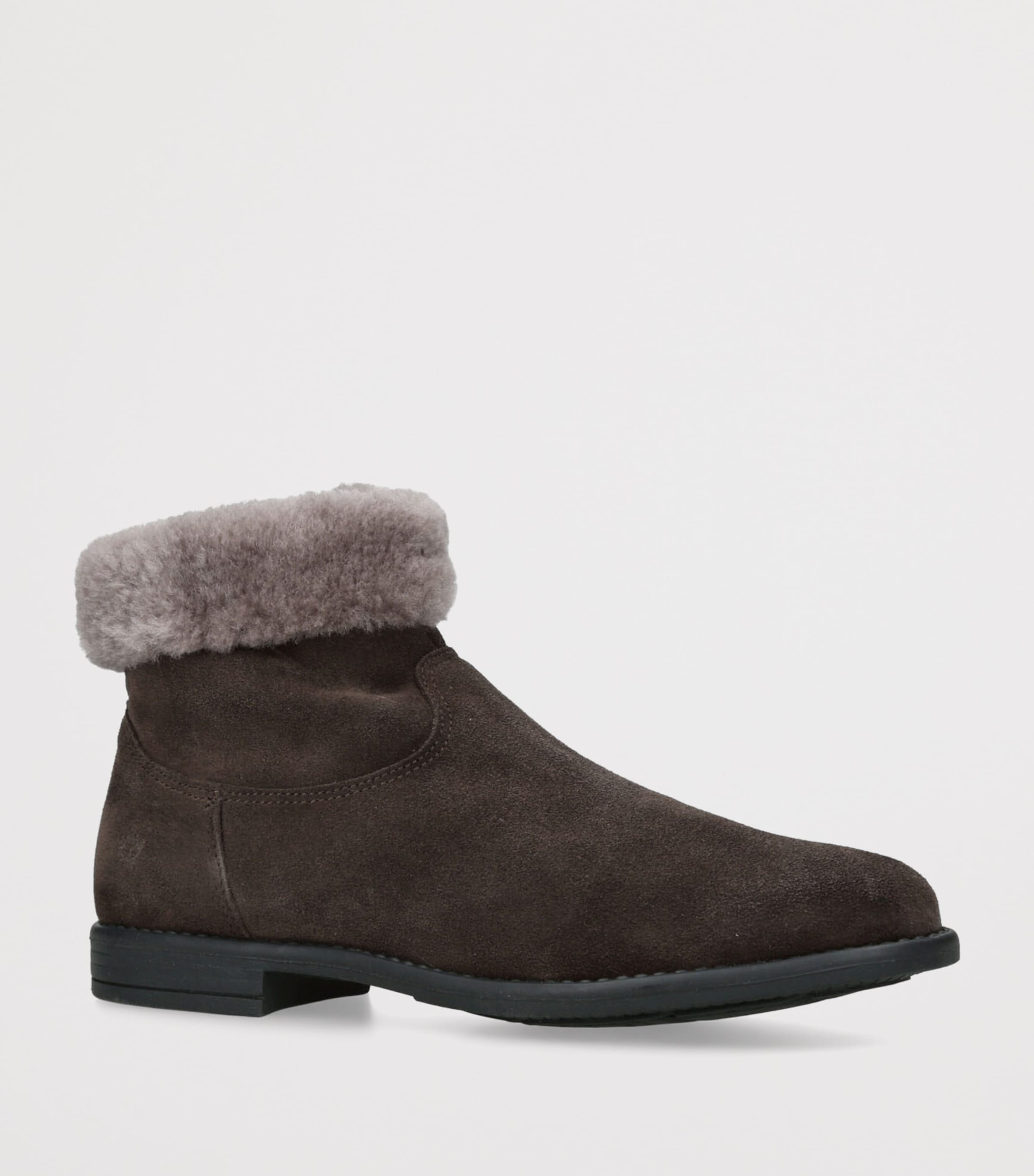 Suede Matilda Ankle Boots DARK BROWN Image 3