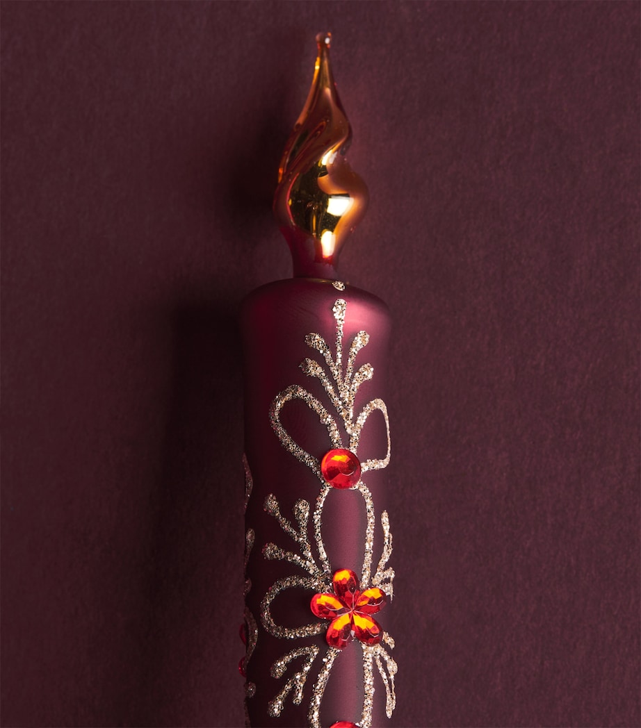 Harrods Crystal-Embellished Candle Clip Red Matt Image 2