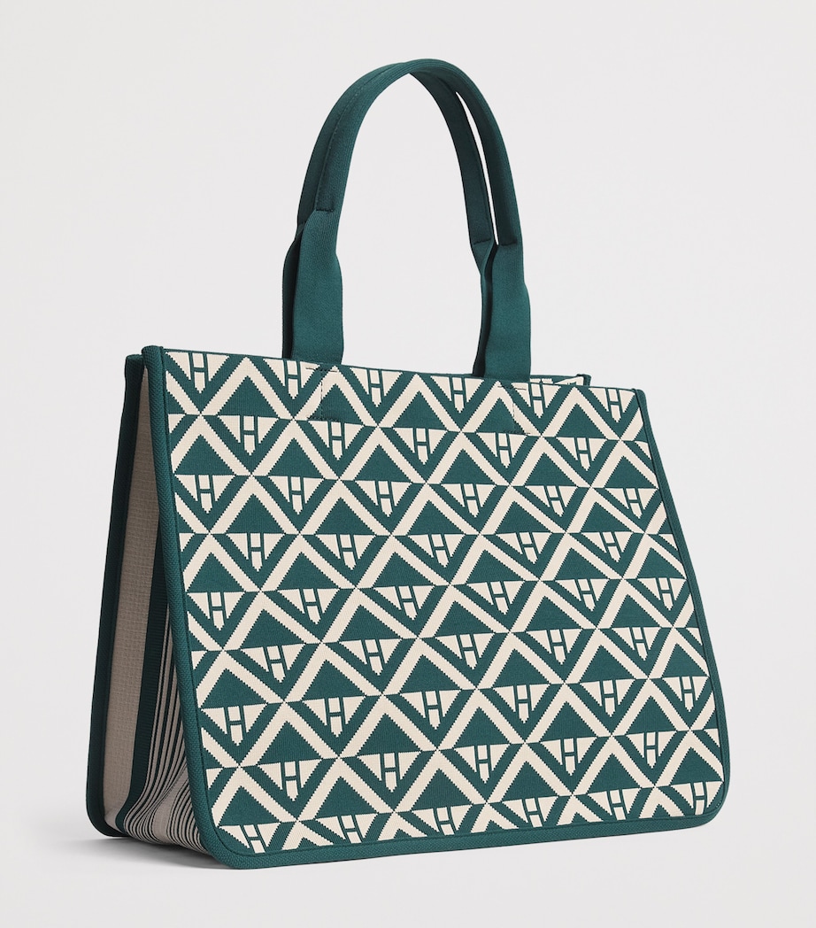 Harrods Medium Geometric Tote Bag Harrods Green Image 3