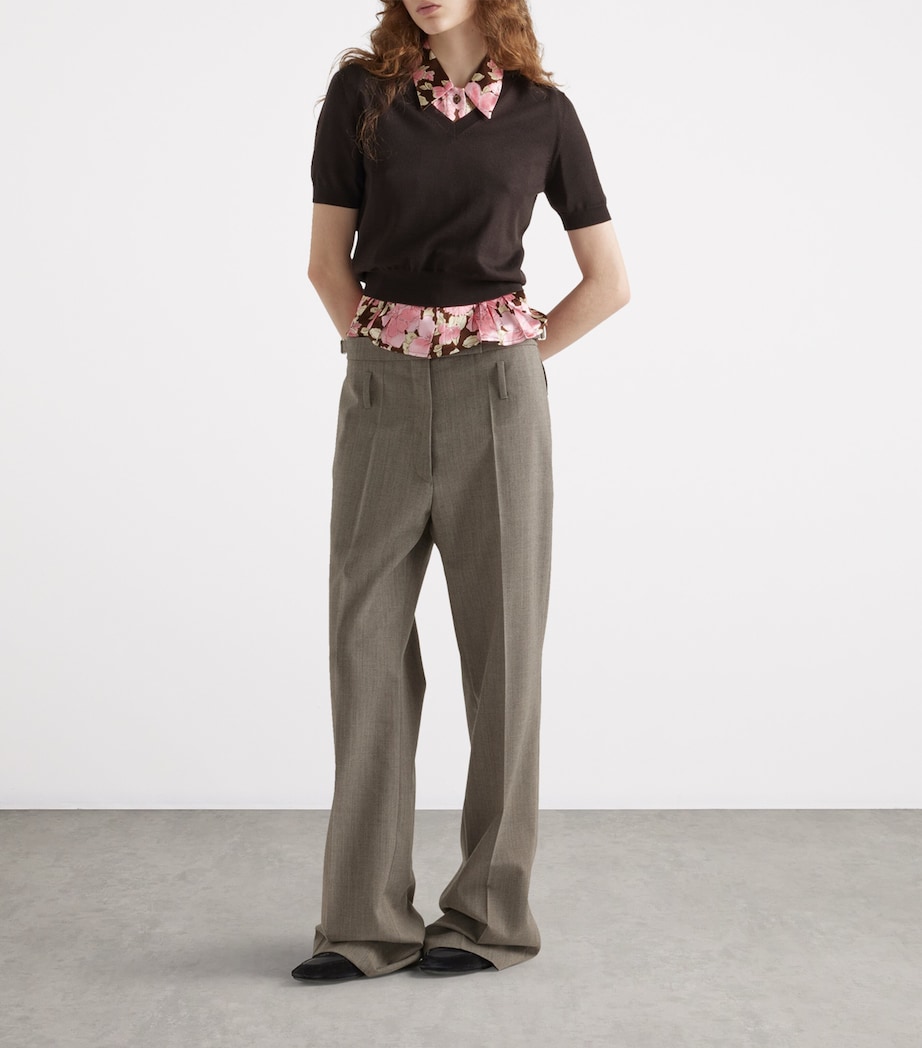 Technical Wool Tailored Trousers F0572 Image 2