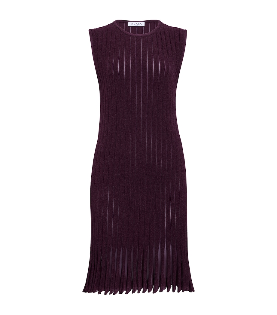 Terry Stripe Mini Dress AUBERGINE Image 1