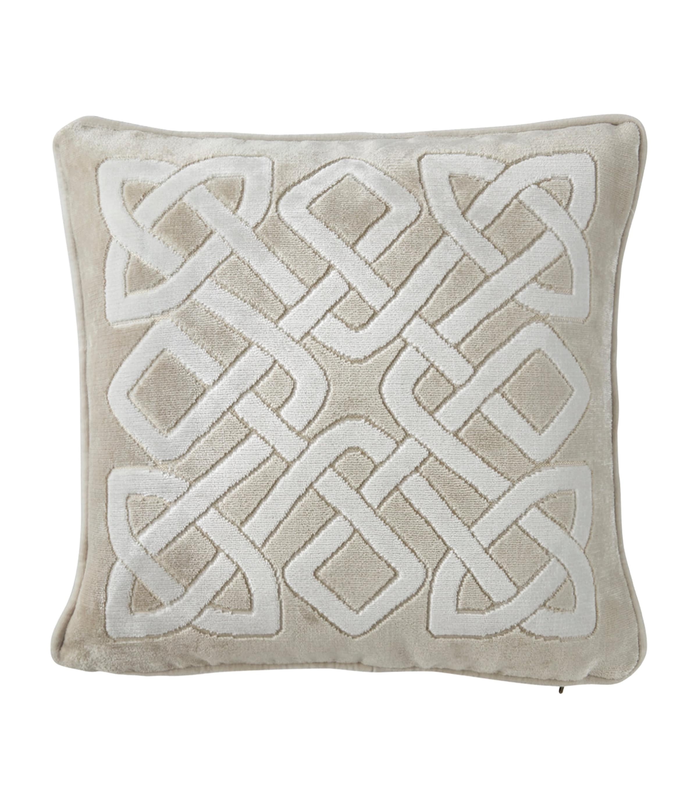 Entrelac Marine Square Cushion Cover (45cm x 45cm)