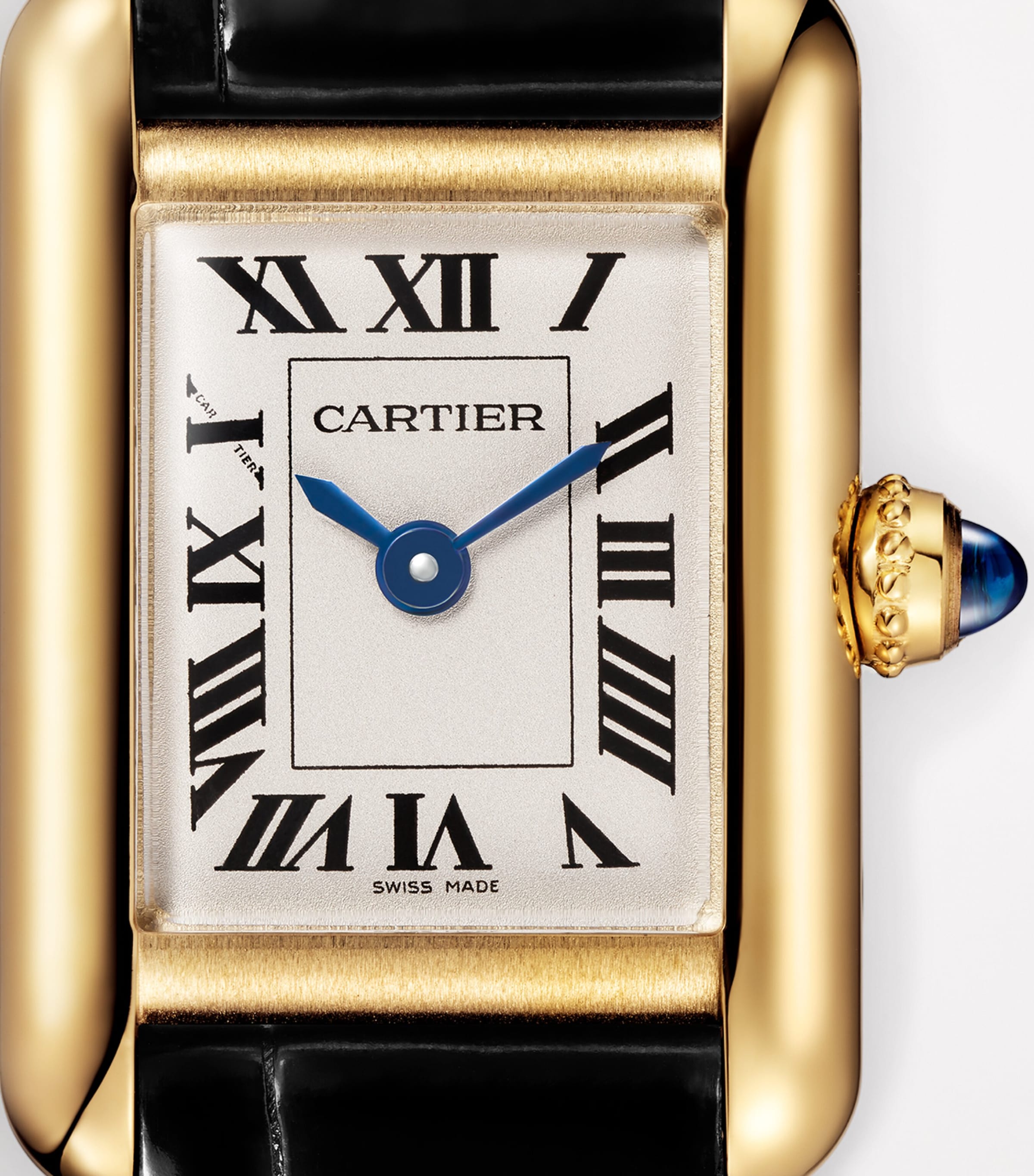 Cartier Mini Yellow Gold Tank Louis Cartier Watch 24mm Silver Image 2