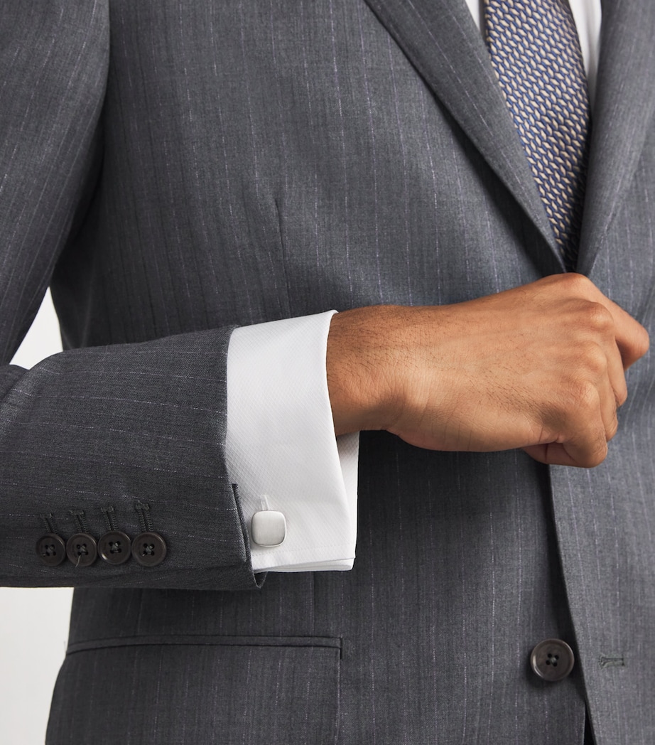 Sterling Silver Round Cufflinks 17 Image 2