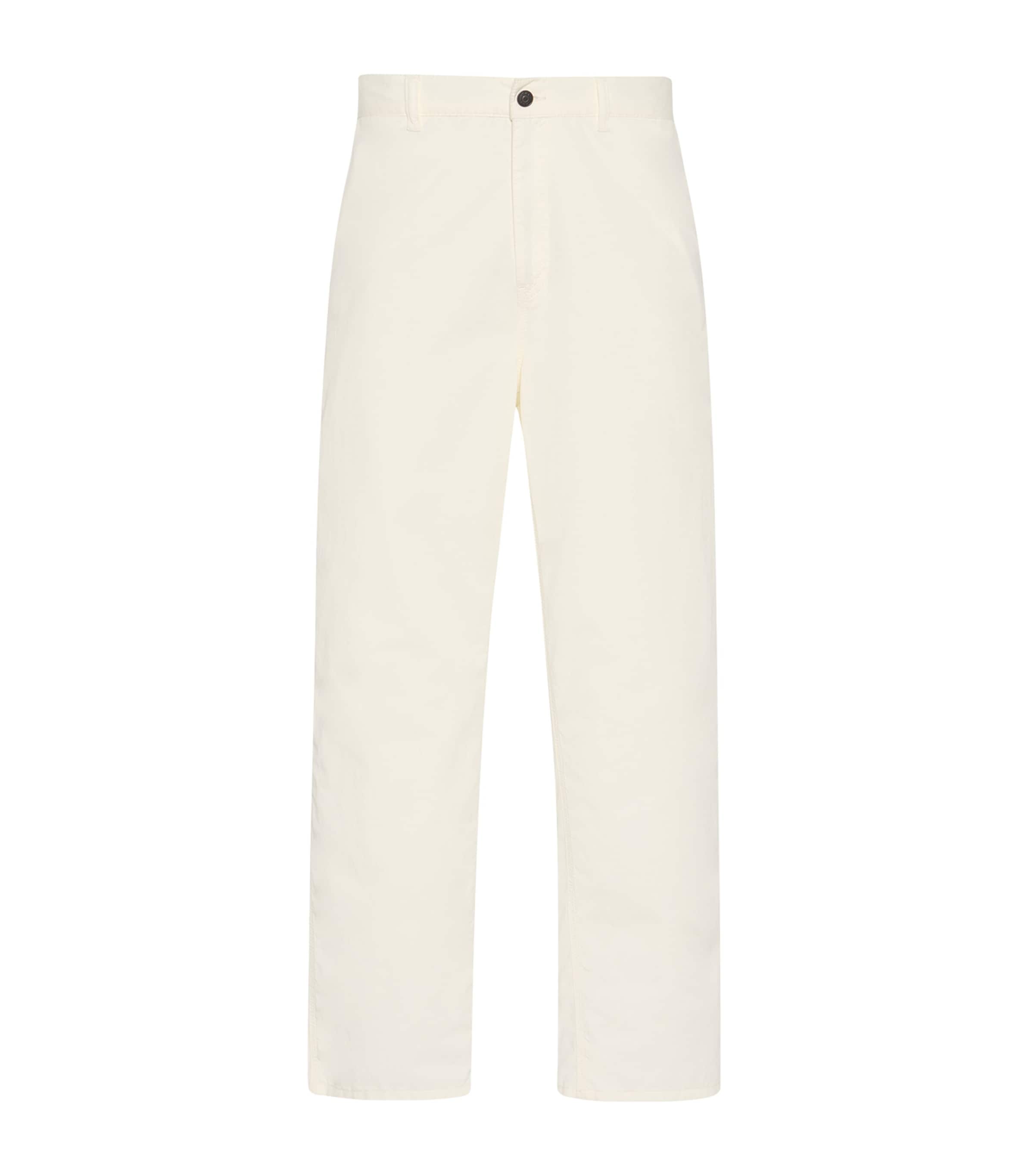 The Row Sankuro Cotton-cashmere Loop-detail Trousers In White