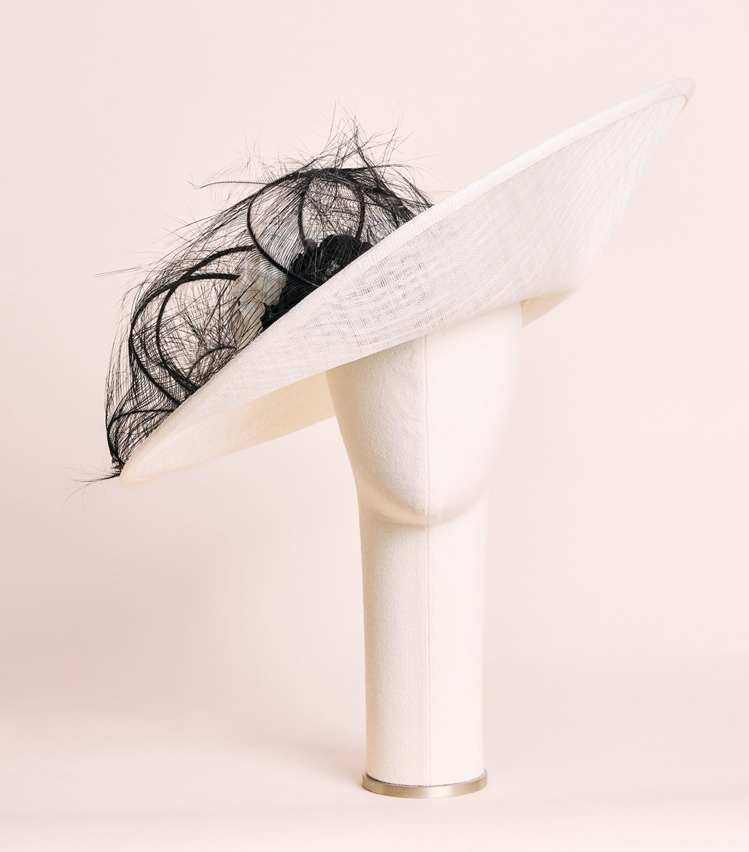 Rachel Trevor-Morgan Flower-Detail Wide-Brim Hat White/black Image 2