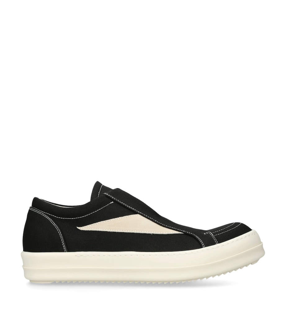 Denim Laceless Vintage Sneakers BLK/WHITE Image 1