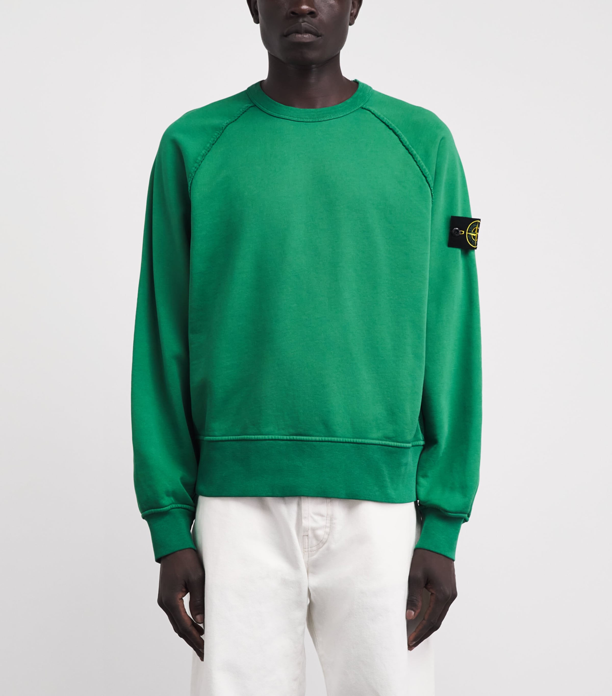 Stone Island Mens Organic Cotton Raglan-Sleeve Sweatshirt Image 4